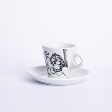 Coffee Cup with Saucer Agrigento TZZ40AG de simone pottery Coffee Cup with Saucer Agrigento TZZ40AG de simone pottery